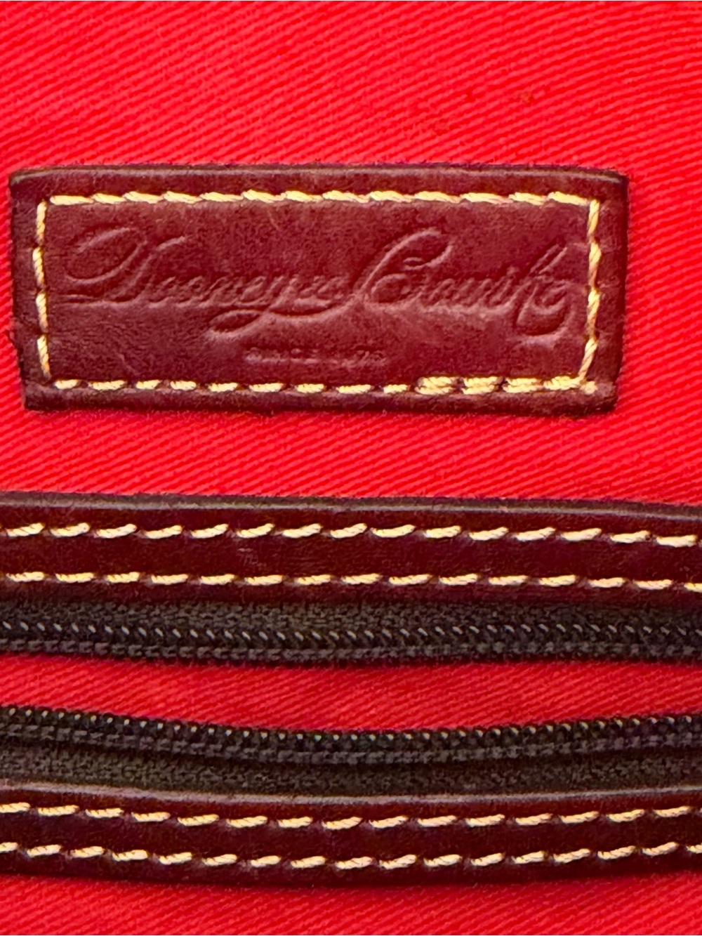 Dooney & Bourke Florentine Kingston Bordeaux Leather Hobo Shoulder Bag - Picture 9 of 15